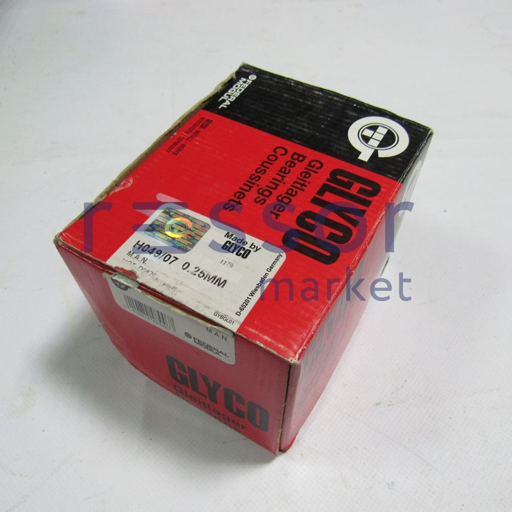 Вкладыши коренные MAN L2000 D0826 0.25 H049/7 0.25