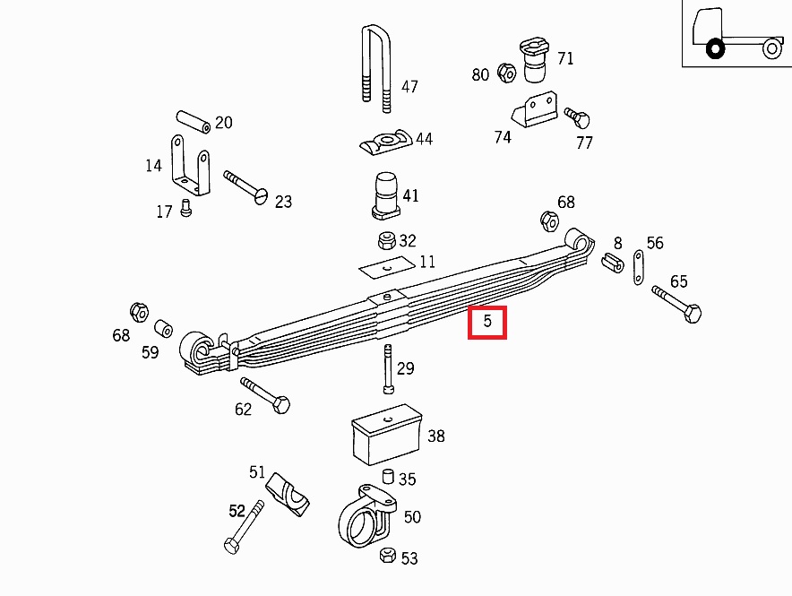 Рессора передняя Mercedes 1820 3-й лист 33600003-KF