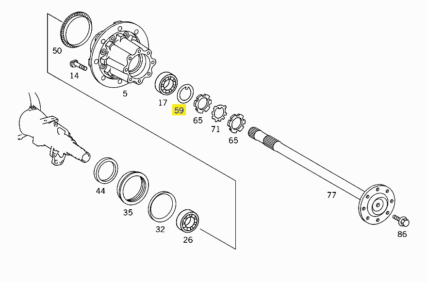 Прижимная шайба ступицы Mercedes Atego 823 перед 6753560052