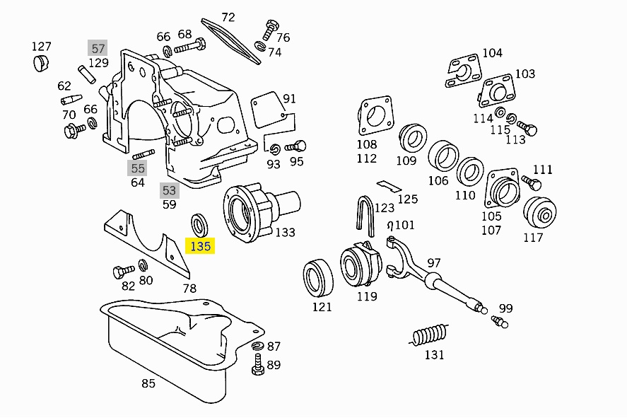 Сальник первичного вала КПП Mercedes 508D 0089971346