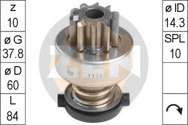Бендикс стартера MAN L2000 D0824/ D0826 Z-10 редукционный 1.01.1178.0