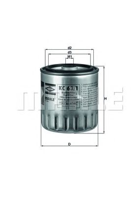 Фильтр топливный Mercedes 207D-410D OM601-602 KC 63/1D