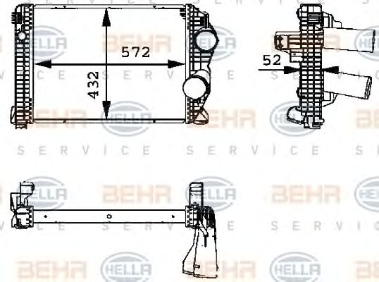 Радиатор интеркулера Mercedes Atego 8ML376723-791