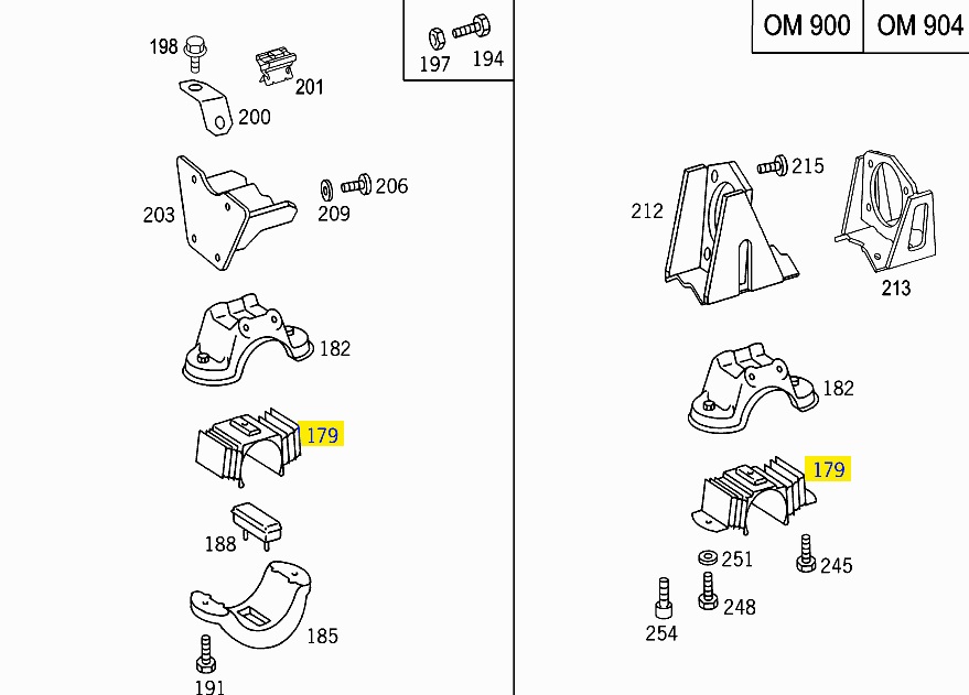 Подушка КПП Mercedes Vario OM-904LA 6682420513