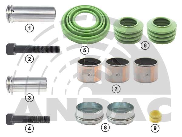 Ремкомплект суппорта Wabco MAN L2000 0810 30143