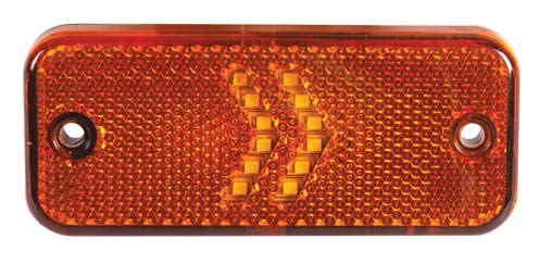 Фонарь габаритный универсальный желтый стрелка LED ISS40341
