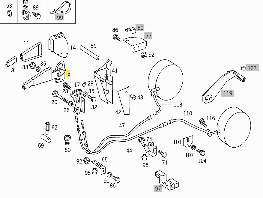Ручка ручника Mercedes 609D 6684200212