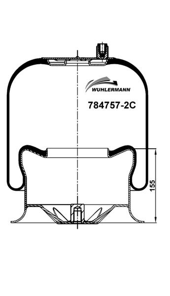 Пневмоподушка 4757NP09 Mercedes Actros, Atego 784757-2C