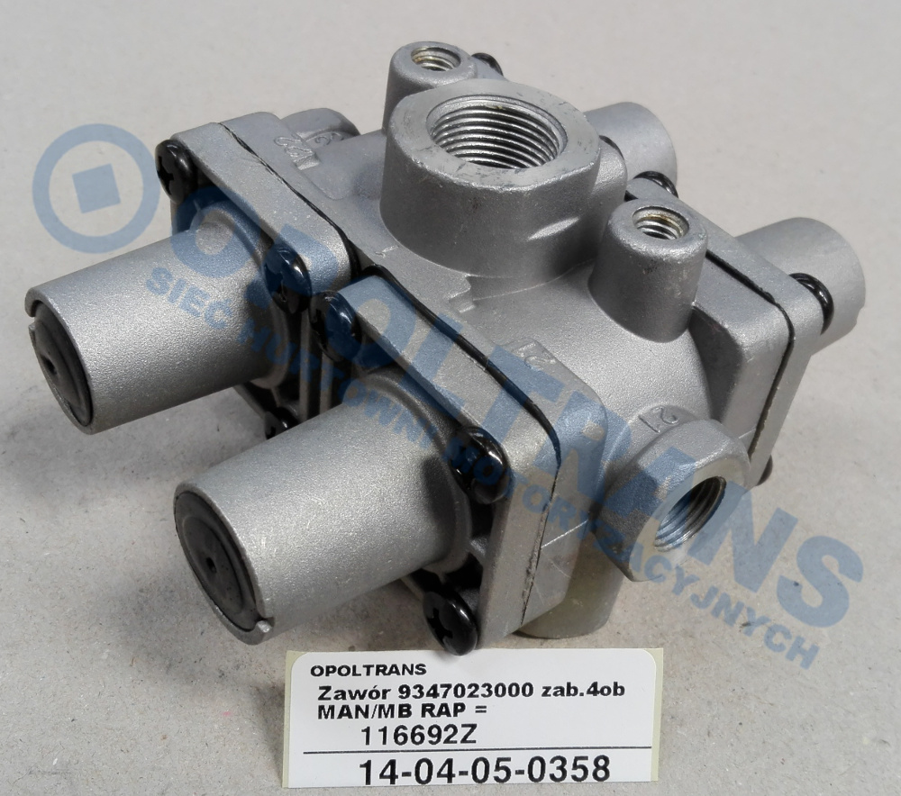 Кран четырехконтурный MAN, Mercedes 9347023000 14-04-05-0358