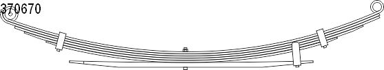 Рессора Nissan Navara D23 NP300 14- 6-лист 370670-LS