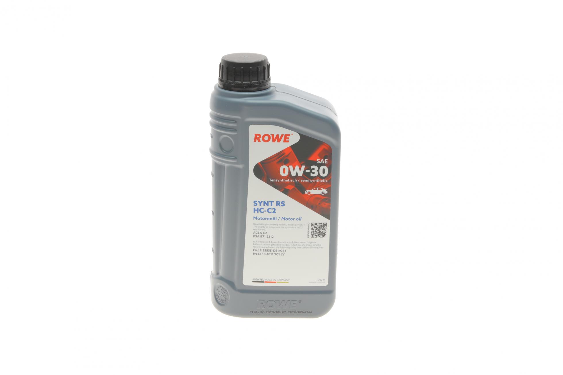 Масло моторное 0W30 HIGHTEC SYNT RS HC-C2 (1L) 20247-0010-99