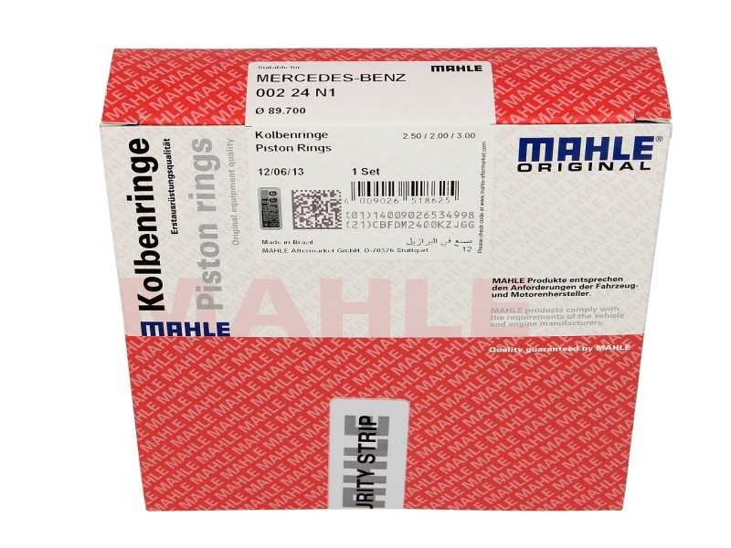 Кольца поршневые Mercedes Sprinter OM602 2.9TDI 1-й рем. 002 24 N1