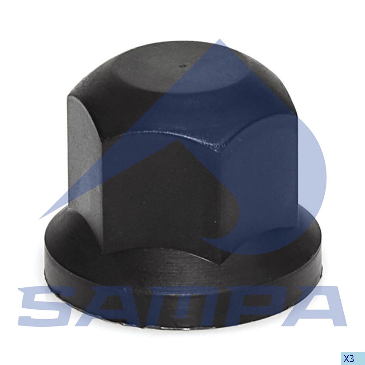 Колпачок гайки колеса DAF черный 53168
