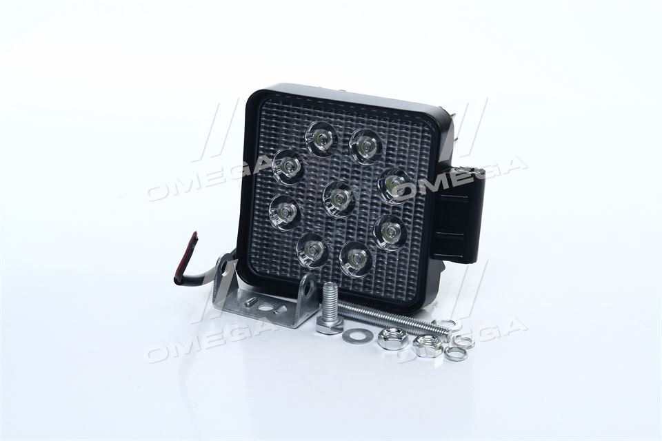 Фара LED дополнительная 12/24V, 9*3W, 106*106*47mm TP-9300