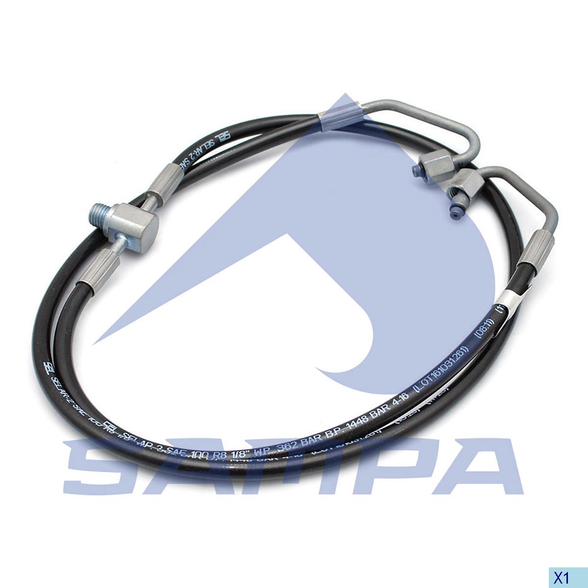 Шланг підйому кабіни MAN TGA-S-X 1283mm 023.204