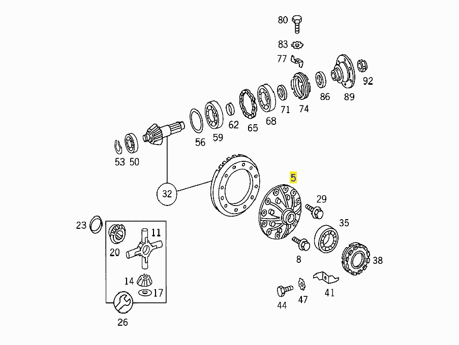 Корпус сателлитов Mercedes 608D 3103500823