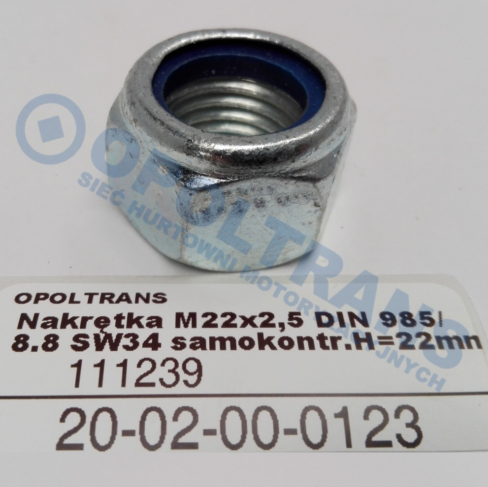 Гайка болта рессоры M22x2.5 самоконтр 20-02-00-0123