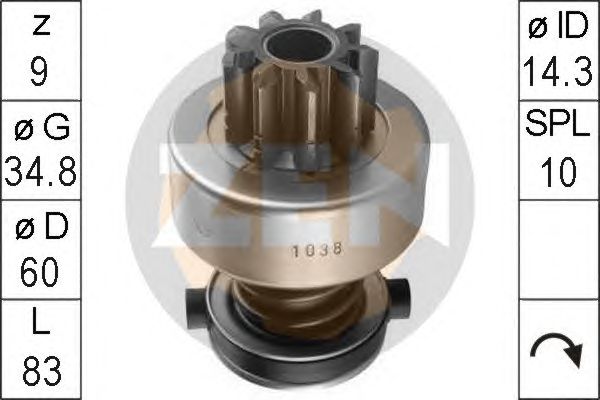 Бендикс стартера Mercedes Atego OM-904LA Z-9 1.01.1038.0