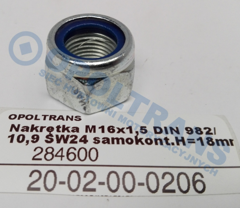 Гайка болта рессоры M16x1.5 самконтр. 20-02-00-0206