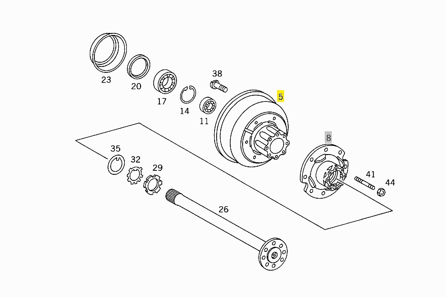 Ступица-Барабан Mercedes 817 задняя 674 356 13 02