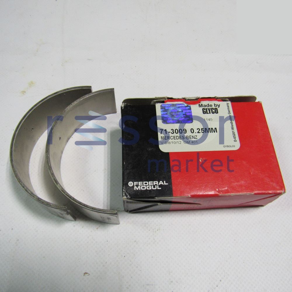 Вкладыши шатунные Mercedes OM-401LA-441LA 0.25 (1 шейка) 71-3009 0.25