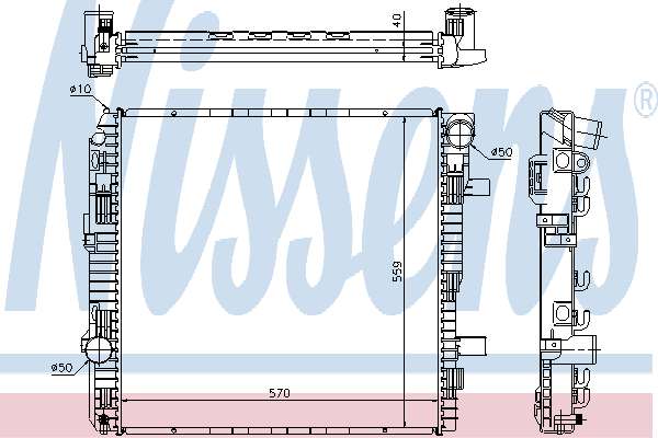 Радіатор Mercedes Atego OM904LA 62794A