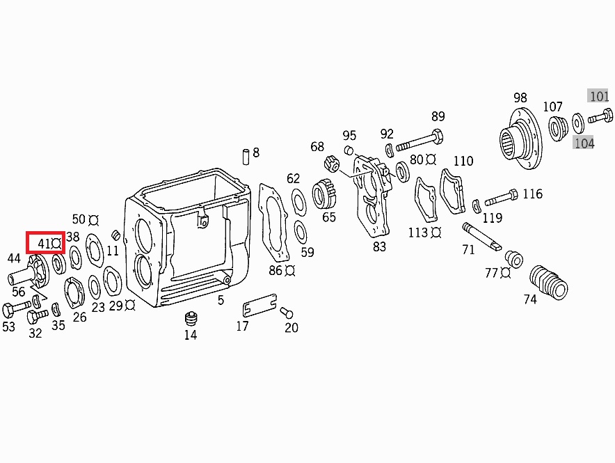 Сальник первичного вала КПП Mercedes 809D-814 0159977747