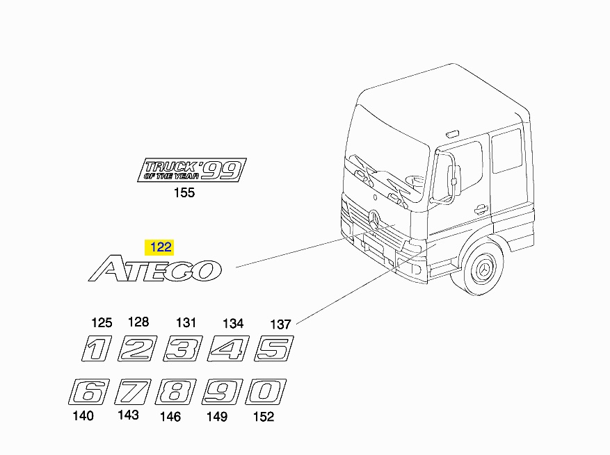 Табличка Mercedes Atego 973 817 00 25