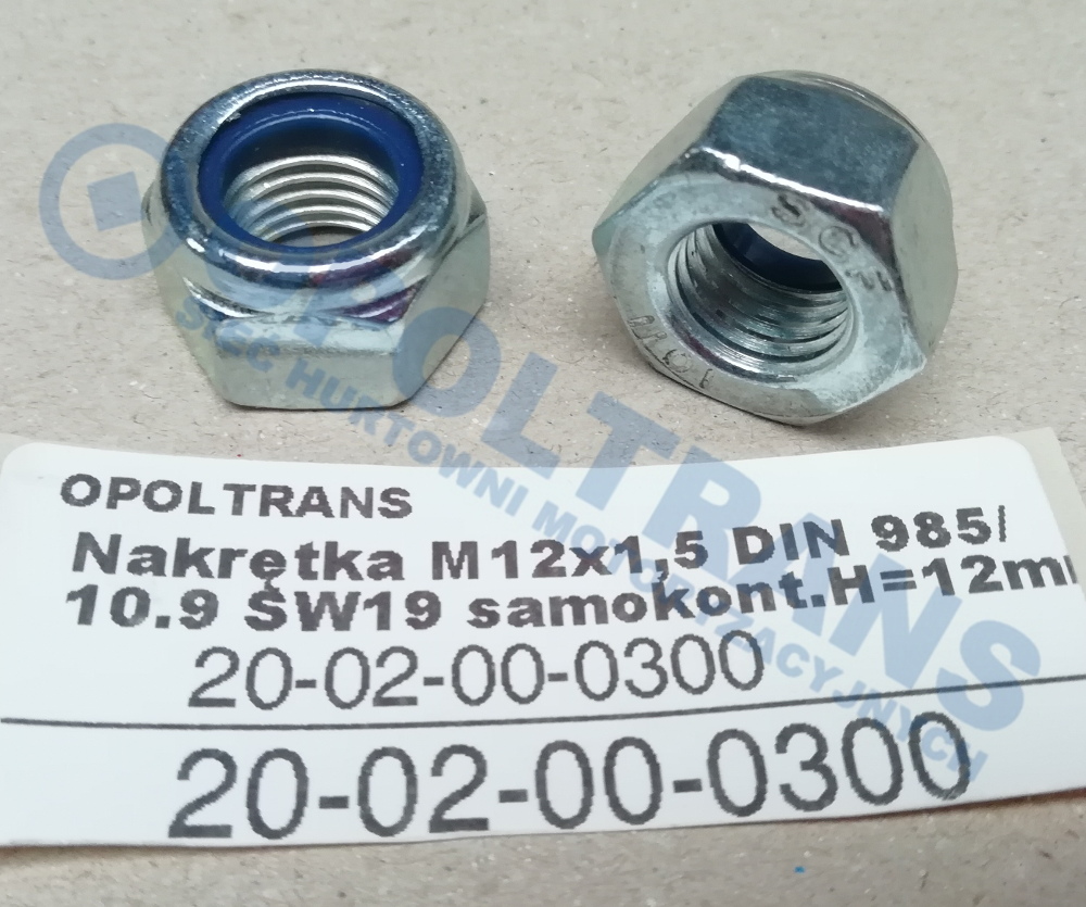 Гайка болта рессоры M12x1.5 самоконтр. 20-02-00-0300
