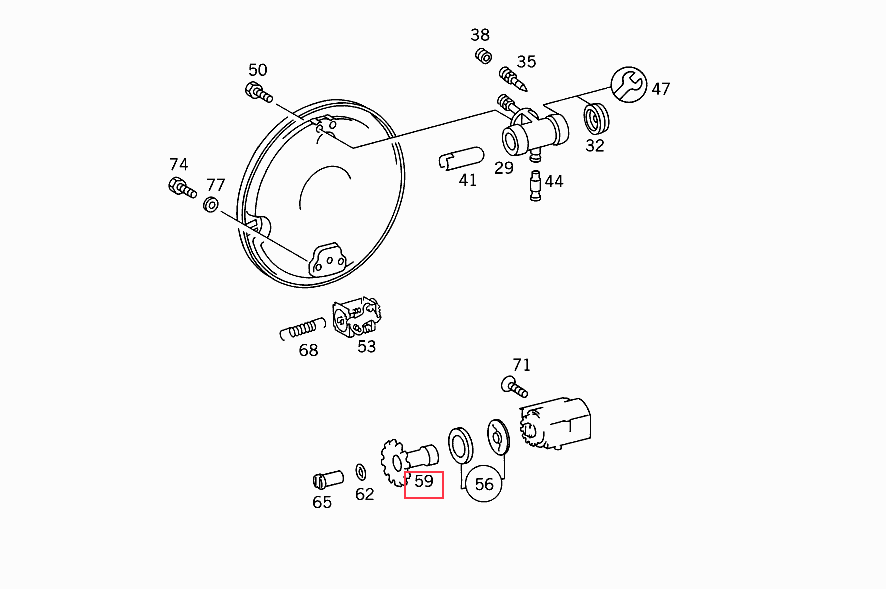 Винт механизма развода колодок Mercedes 711D 670 423 02 71