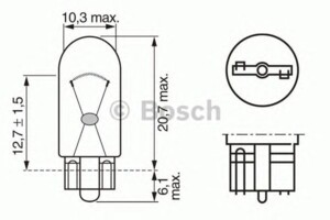 Лампа W5W 24V 1 987 302 518