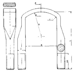 Стремянка рессоры M20x82x220 DAF CF, XF EURO-3-5 08-02-03-0351