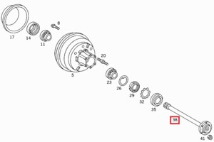Піввісь Mercedes 814D 6693570101