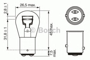 Лампа P21/5W 12V  W-V 1 987 302 202
