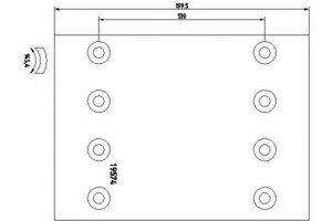 Накладки тормозные BPW 300x200 STD 65001807N00A8RV