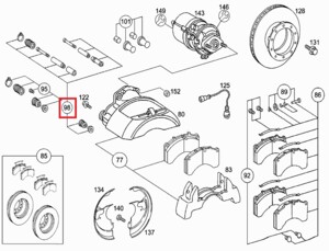 Ремкомплект супорта Knorr SN5 Mercedes Atego, MAN L33 000 420 41 82
