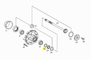 Прижимная шайба ступицы Mercedes 1722 задн 3853310052