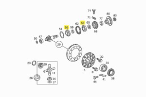 Подшипник дифференциала Mercedes 709D 007 981 69 05