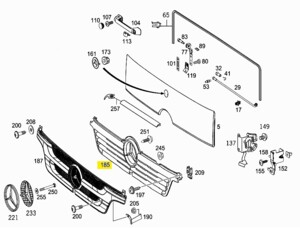 Решетка радиатора Mercedes Atego 9738840185