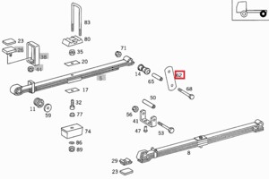 Серьга задней рессоры Mercedes Atego 815 6753250020
