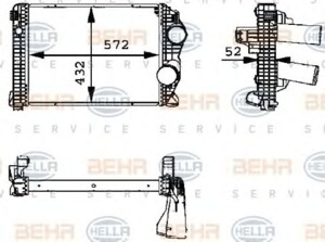 Радіатор інтеркулера Mercedes Atego 8ML376723-791