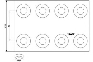 Накладки тормозные Mercedes 1017 410x123 STD 65001622N00A8RV