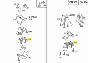 Подушка КПП Mercedes Vario OM-904LA 6682420513