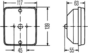 Фонарь заднього ходу Mercedes, Neoplan 13-02-02-0057