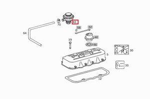 Сапун вентиляции картера Mercedes 609D-814-1317 02-01-99-0065
