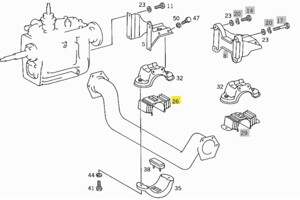 Подушка КПП Mercedes 609D-814D 6682420013