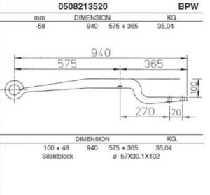Рессора BPW ALM, KH, KR, NR, SLM 0508213520 88150600
