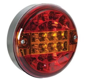 Фонарь задний круглый LED 3 режима кабель ISS10401K24 W