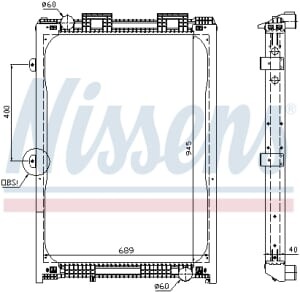 Радиатор MAN F2000 62870A