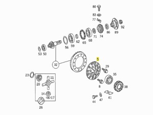 Корпус сателлитов Mercedes 608D 3103500823